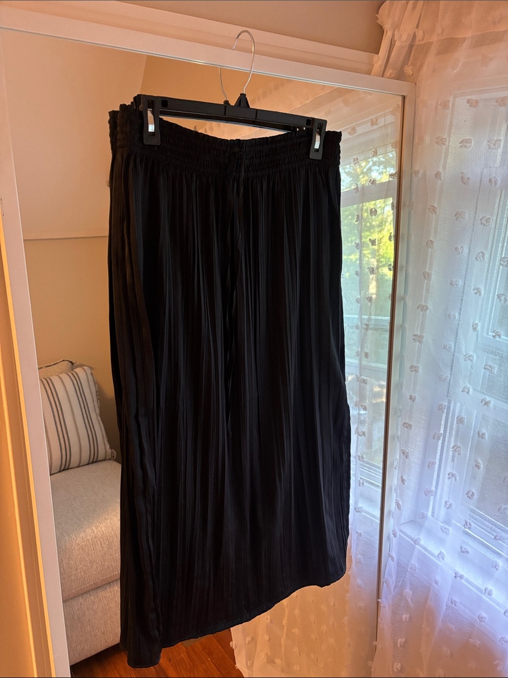 GAP Black Pleated Skirt with Smocked Waist